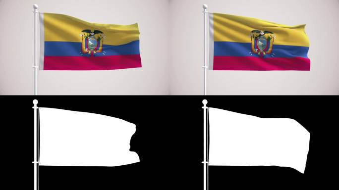厄瓜多尔国旗+阿尔法海峡