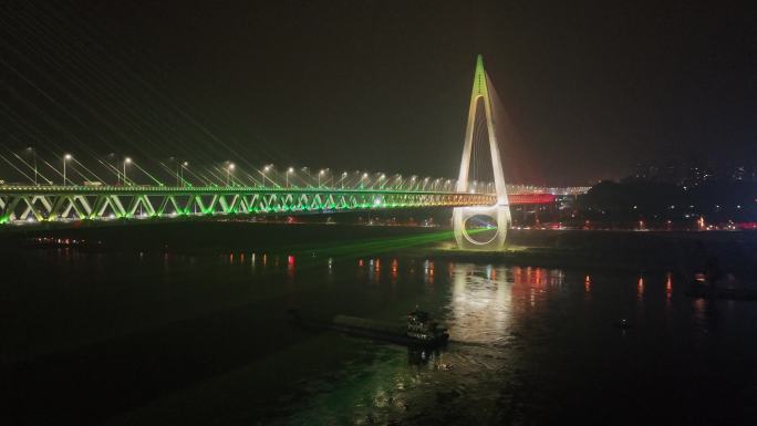 重庆白居寺大桥桥体灯光