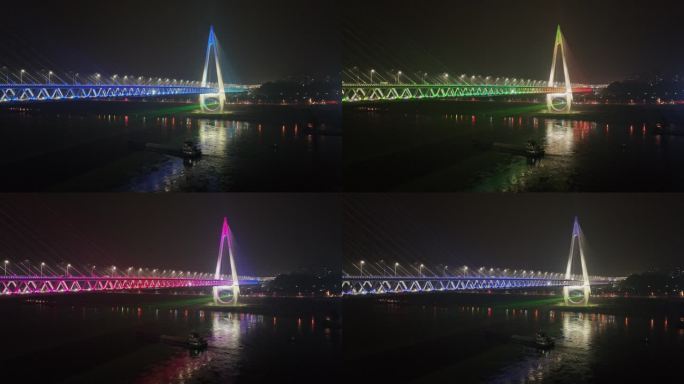 重庆白居寺大桥桥体灯光