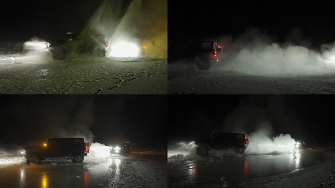 冬天 冬季 开车 雪地 越野 高速