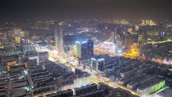 连云港海州航拍震撼唯美夜景亮化