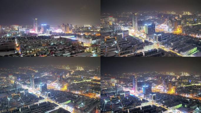 连云港海州航拍震撼唯美夜景亮化