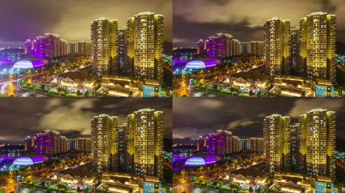厦门台风前的夜景延时摄影