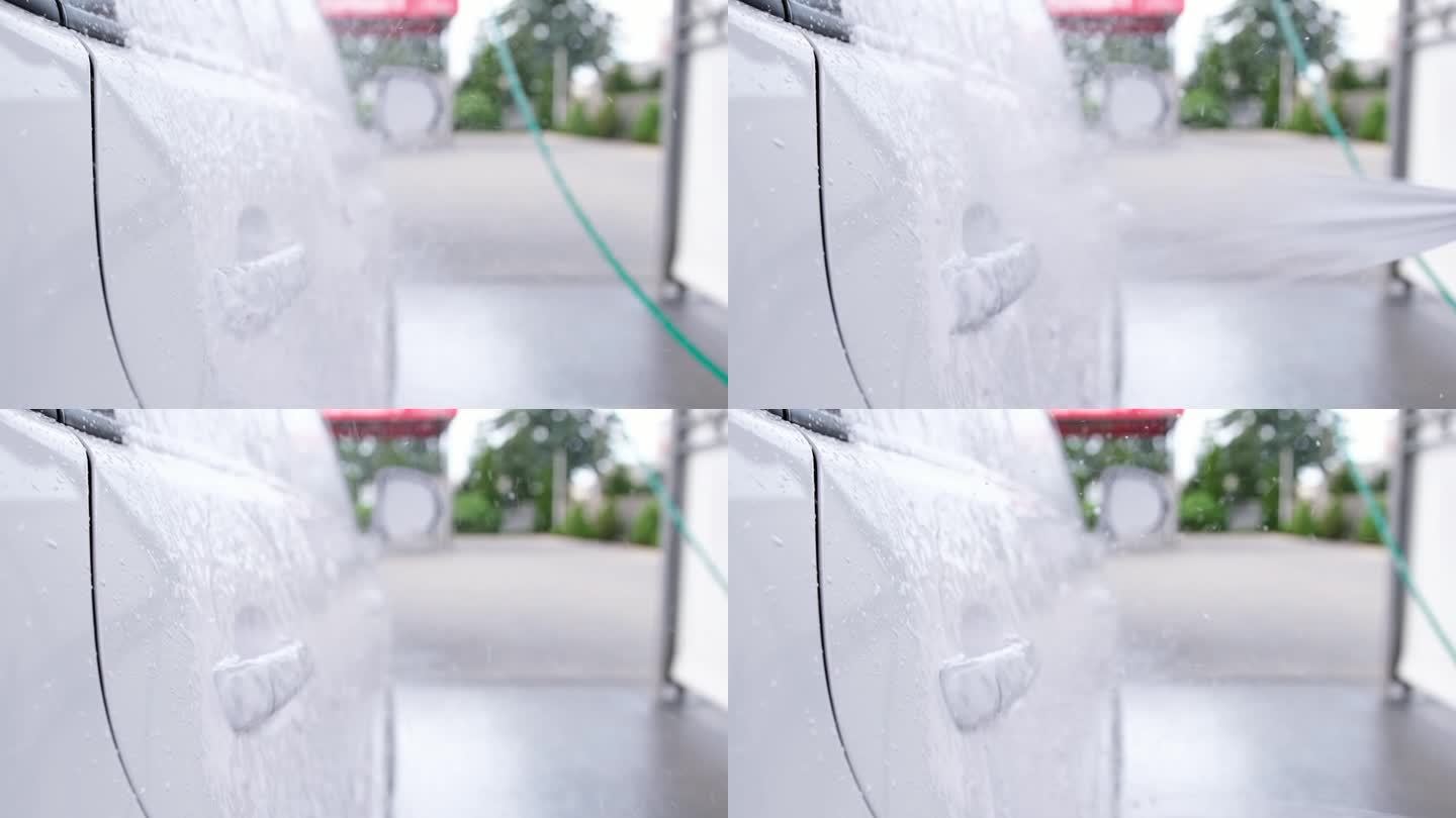 肥皂水在洗车时清洗汽车