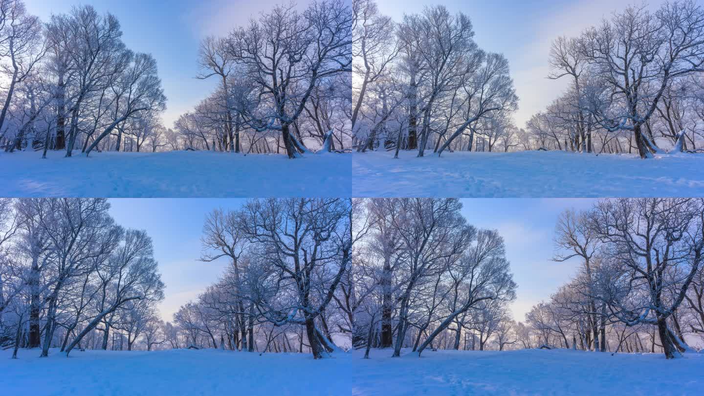 冰天雪地日出