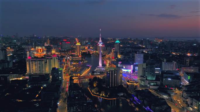 南通濠河风景区夜景