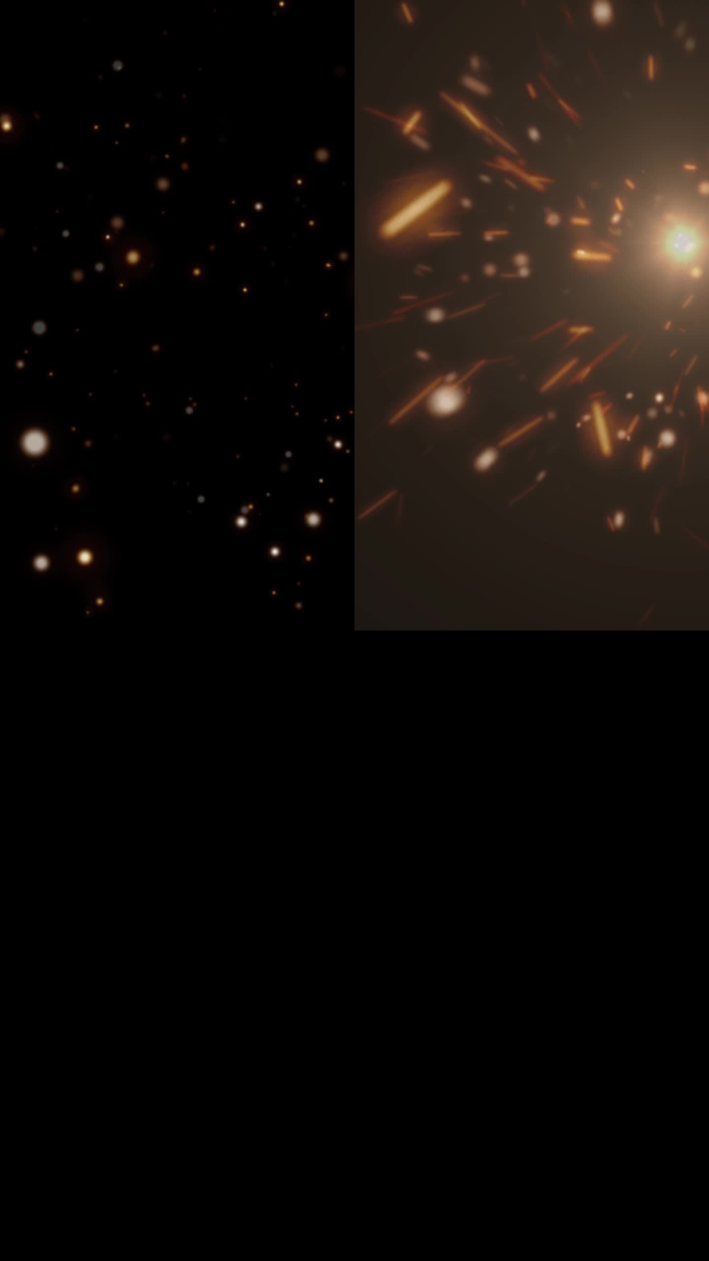 爆炸光和粒子在绿色屏幕背景垂直镜头视频。简短的视频