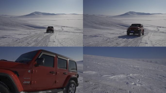 冬天 冬季 开车 雪地 越野 高速