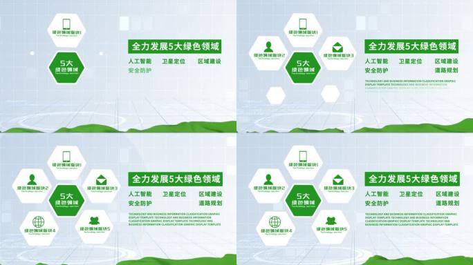 无插件-5大生态环保绿色分类AE模板2