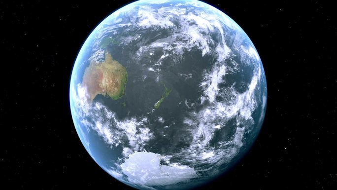 陶朗加城市地图从太空到地球的缩放，新西兰