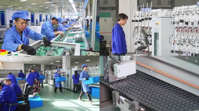 现代化光电科技工厂工人 仪表仪器 芯片