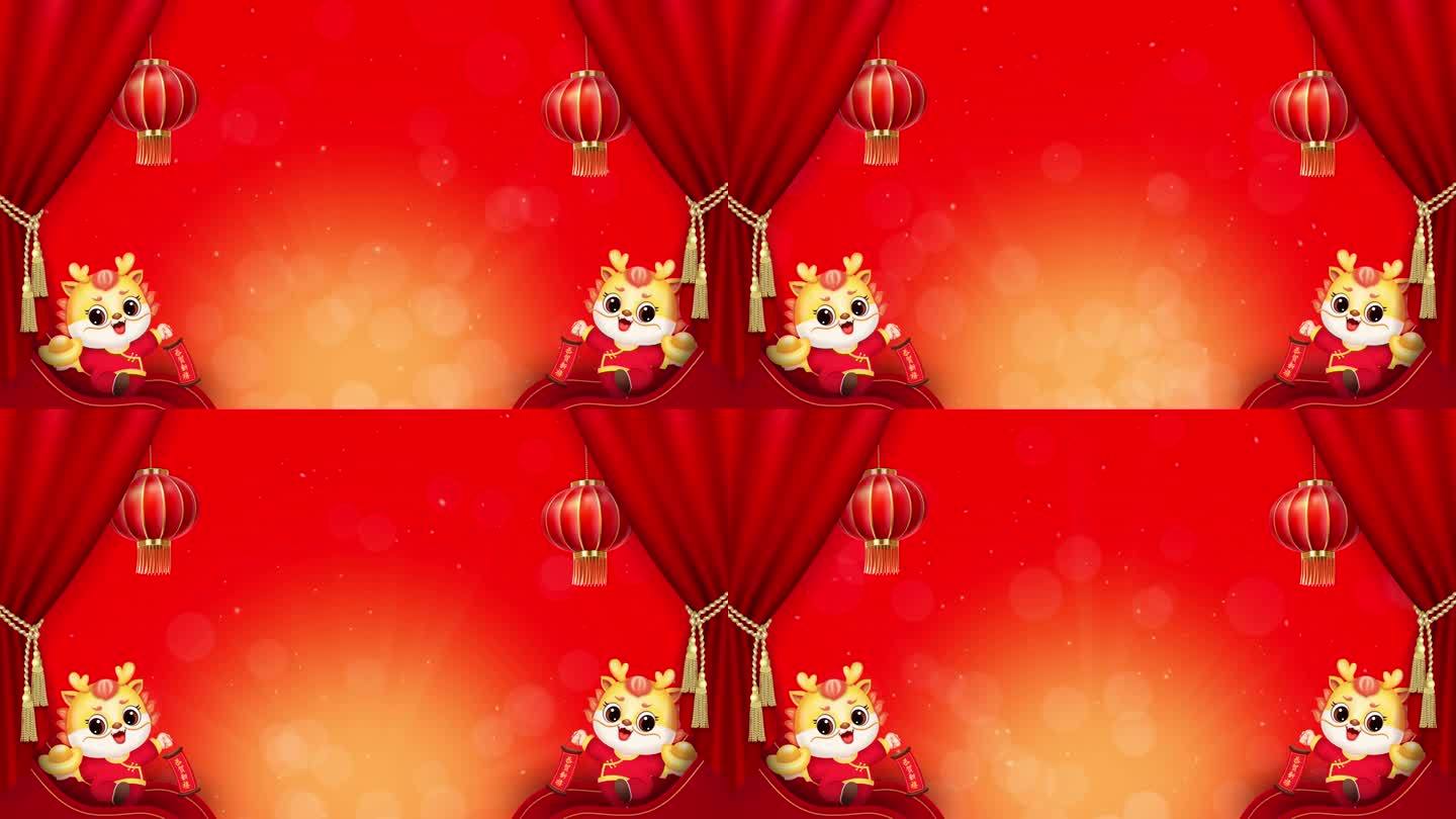 红色喜庆背景新年背景中国风背景视频