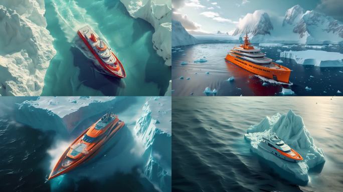 北极南极冰川科考船