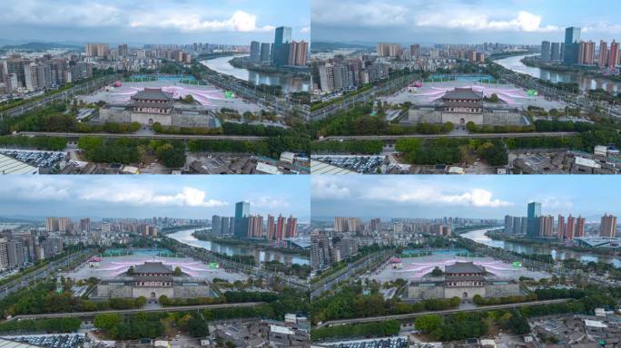 揭阳楼航拍延时
