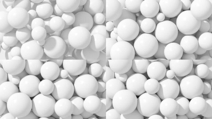 爆炸的飞行球体，4k数字动画