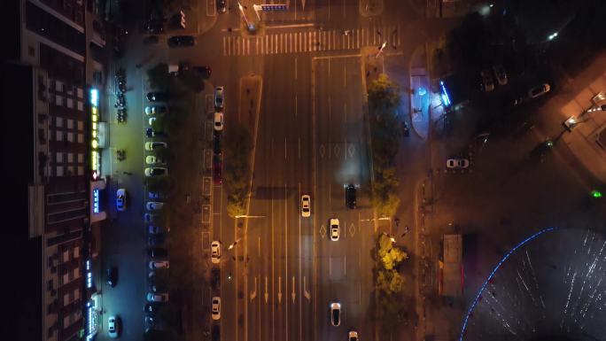 扬州邗上街道无人机夜景