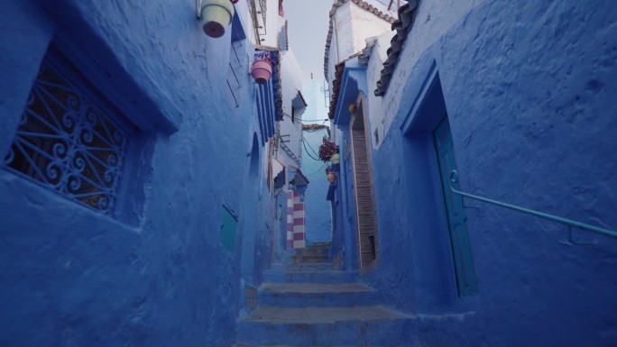 Chefchaouen，摩洛哥西北部Rif山脉中的蓝珍珠城