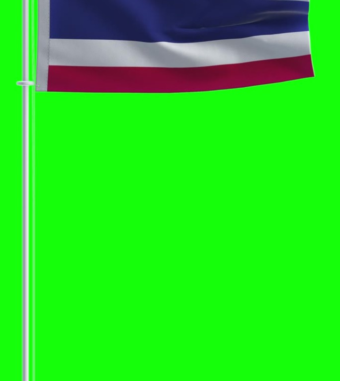 色度键背景上的泰国国旗