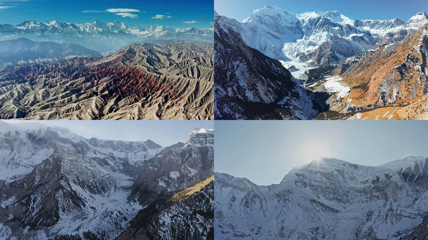 唯美雪山新疆帕米尔高原克州冰川公园合集