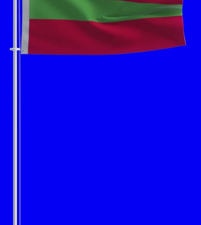 德涅斯特河沿岸的旗帜在色度键背景