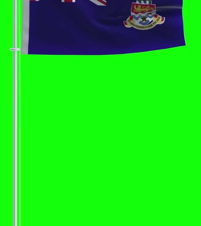 在色度键背景开曼群岛的旗帜