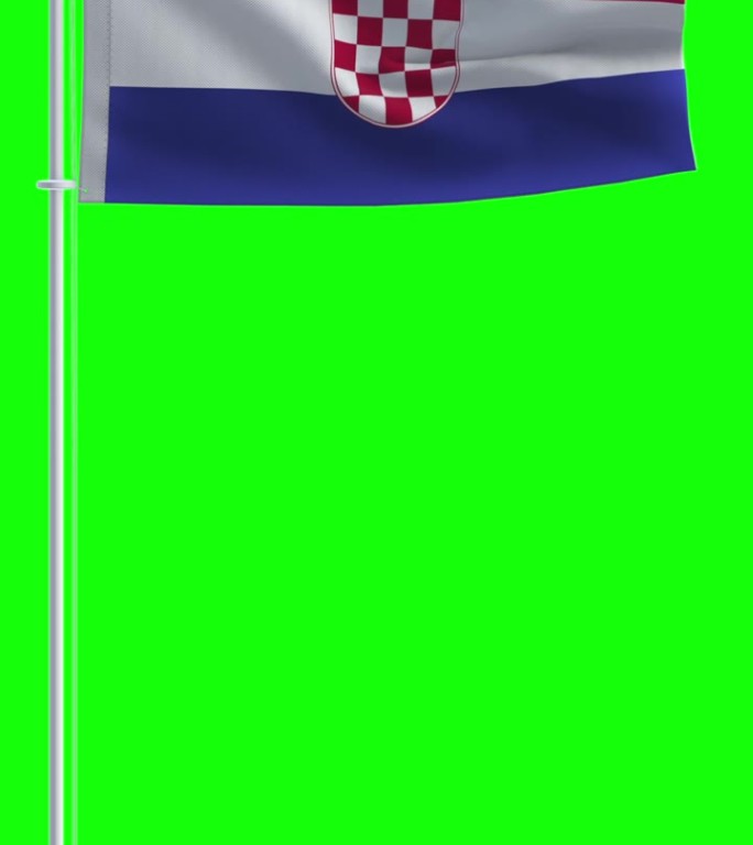 克罗地亚国旗在色度键背景