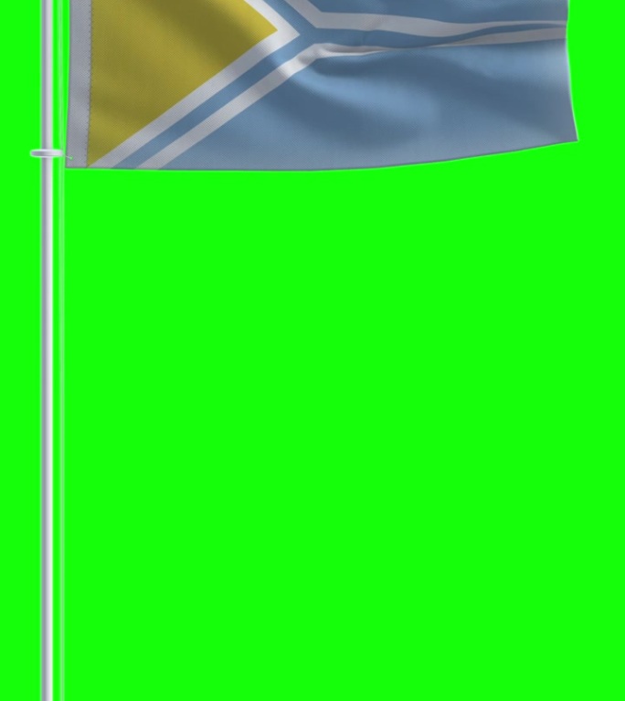 图瓦旗在色度键背景