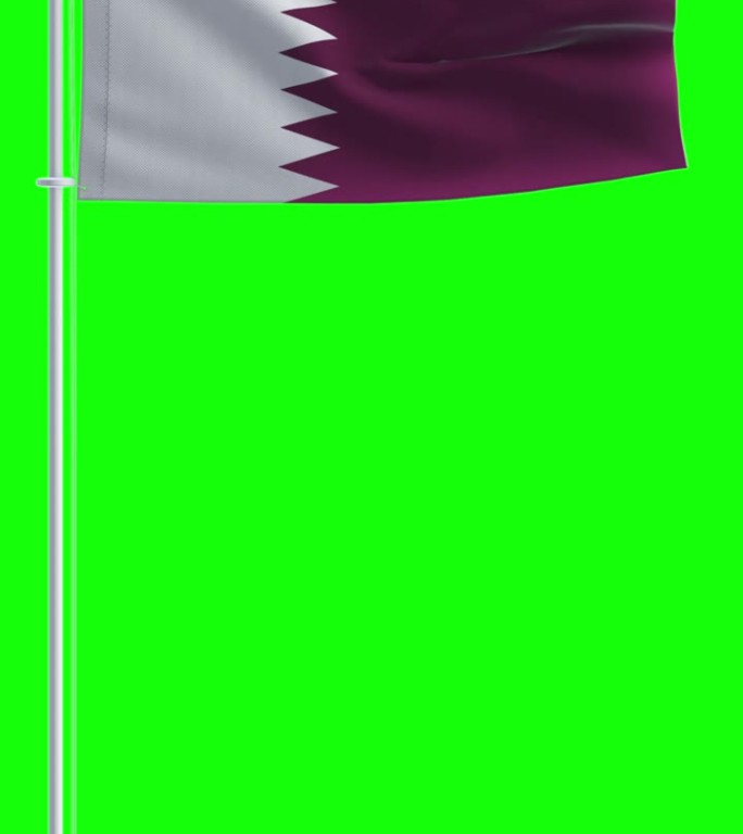 卡塔尔国旗的色度键背景