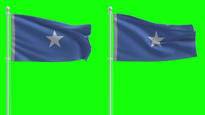 在色度键背景上的索马里国旗