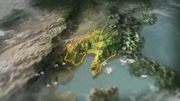 4K辽宁地图地形图