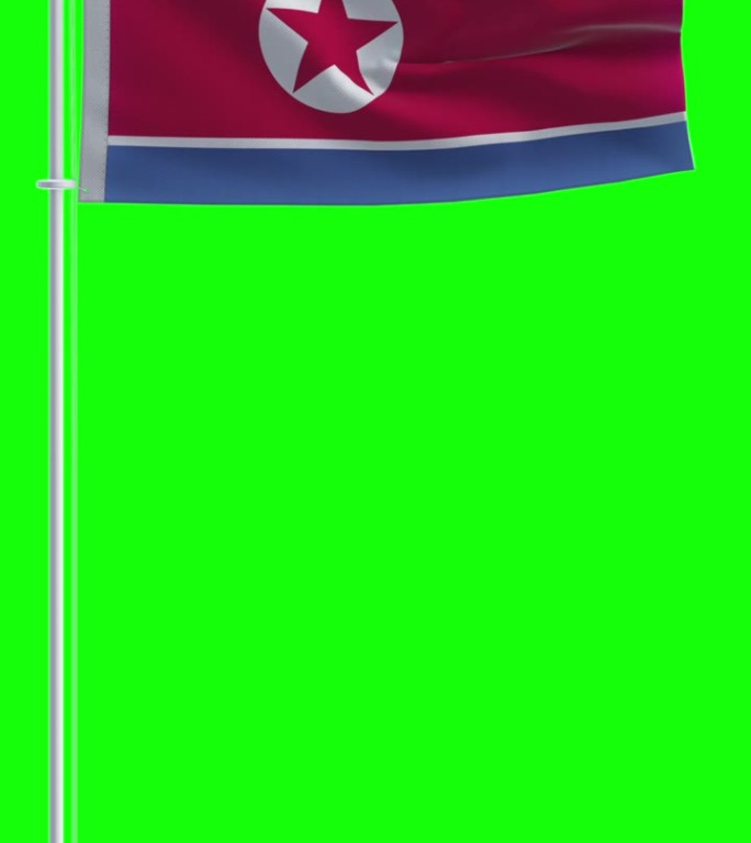 在色度键背景上的朝鲜国旗