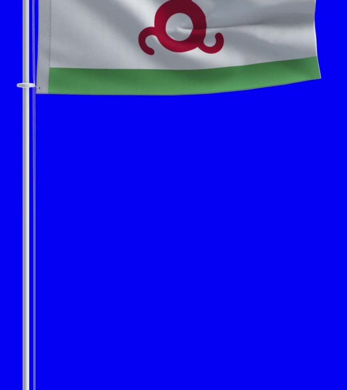 印古什国旗的色度键背景
