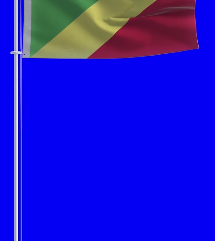 在色度键背景上的刚果国旗