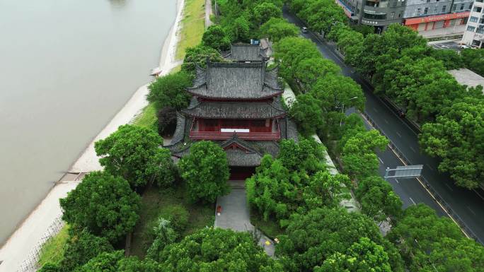 江西九江锁江楼塔历史文化古建筑