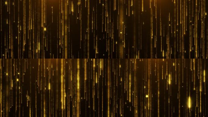 金色粒子下落氛围背景素材晚会背景粒子雨