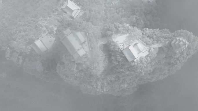 湖北长阳天柱山雪景无人机4K视频素材