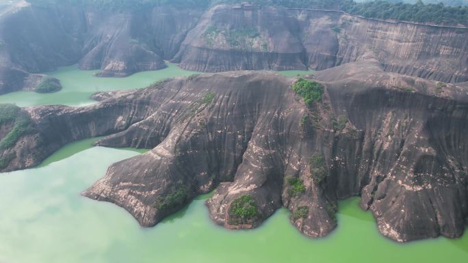 郴州高倚岭风景区丹霞地貌航拍