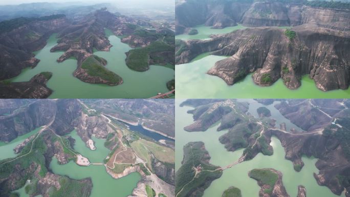 郴州高倚岭风景区丹霞地貌航拍