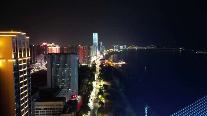 湖北宜昌沿江大道万达广场宜昌国际广场夜景