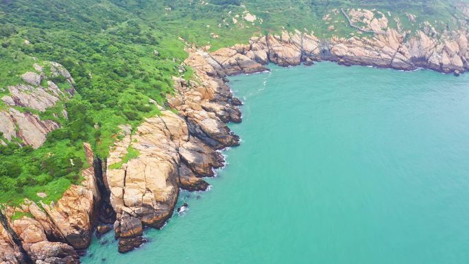 浙江 花鸟岛 岛屿 海边 风景 航拍