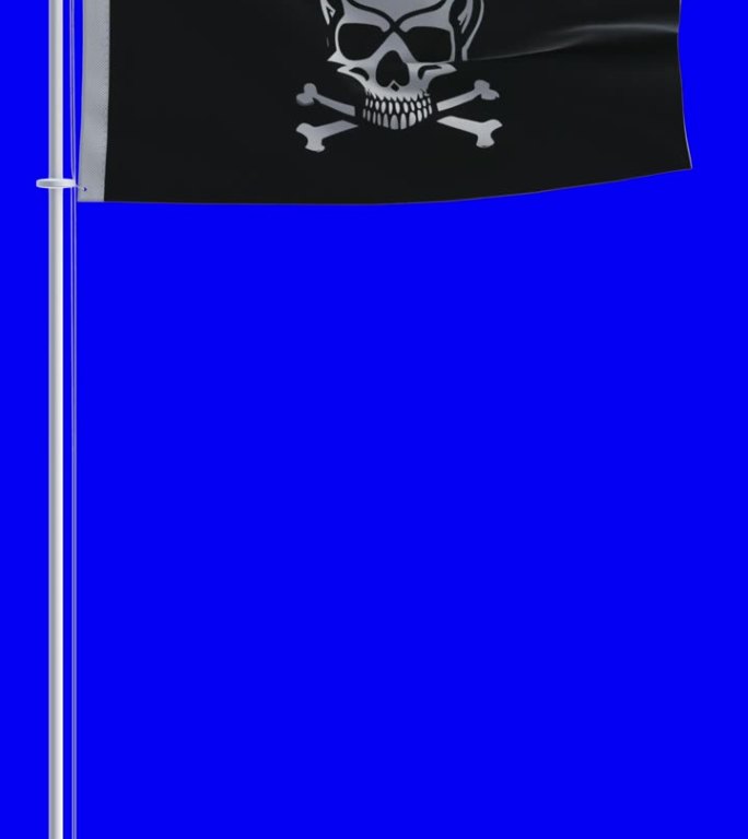 海盗旗在色度键背景
