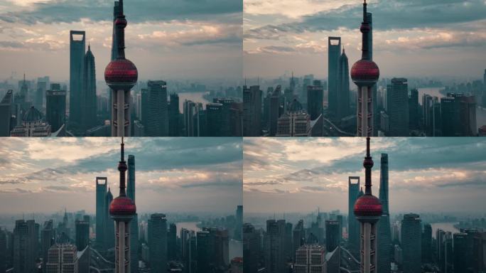 上海东方明珠航拍
