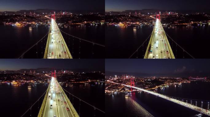 7月15日烈士桥和伊斯坦布尔欧洲一侧的空中奥德赛，#TemmuzŞehitlerKöprüsü， #