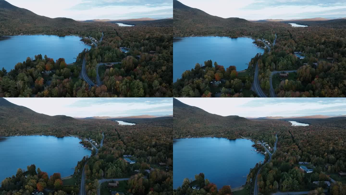 纽约蓝山湖秋景——无人机拍摄