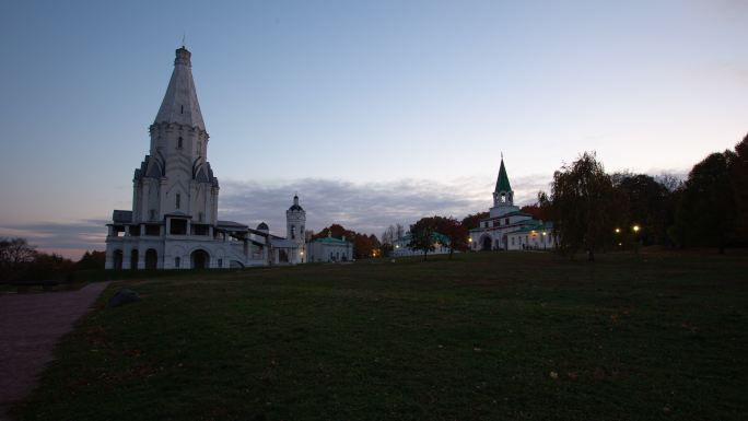 莫斯科教堂公园延时视频