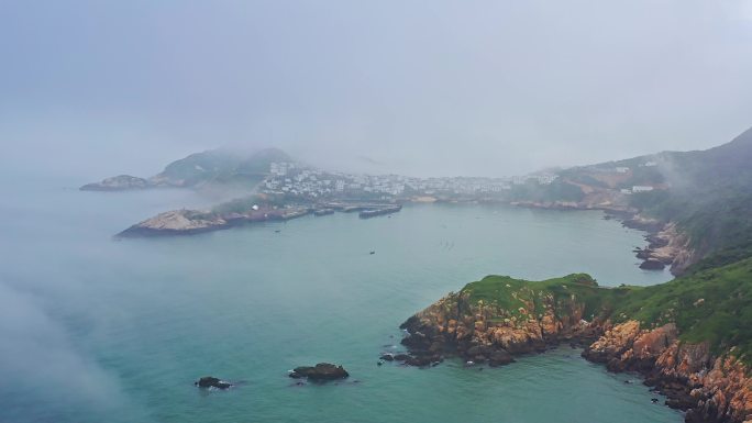 浙江 花鸟岛 岛屿 海边 风景 航拍