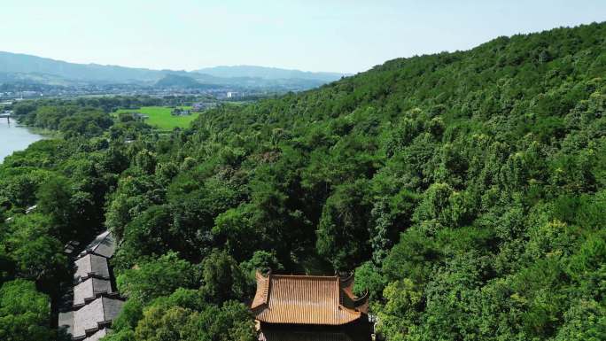 航拍湖南株洲炎帝陵5A景区