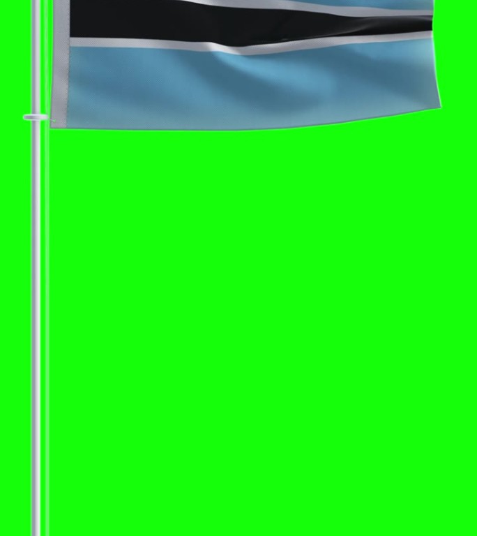 色度键背景上的博茨瓦纳国旗