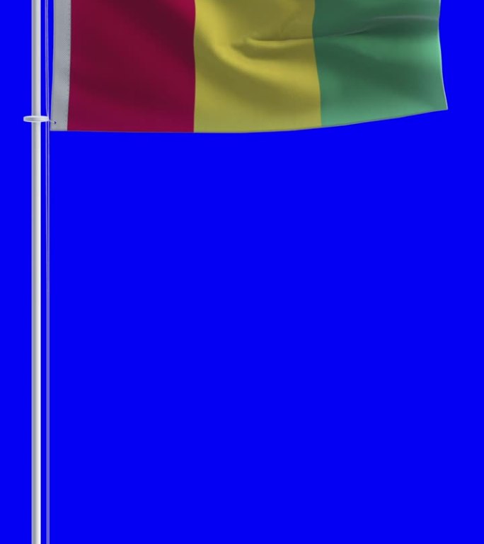 在色度键背景上的几内亚国旗