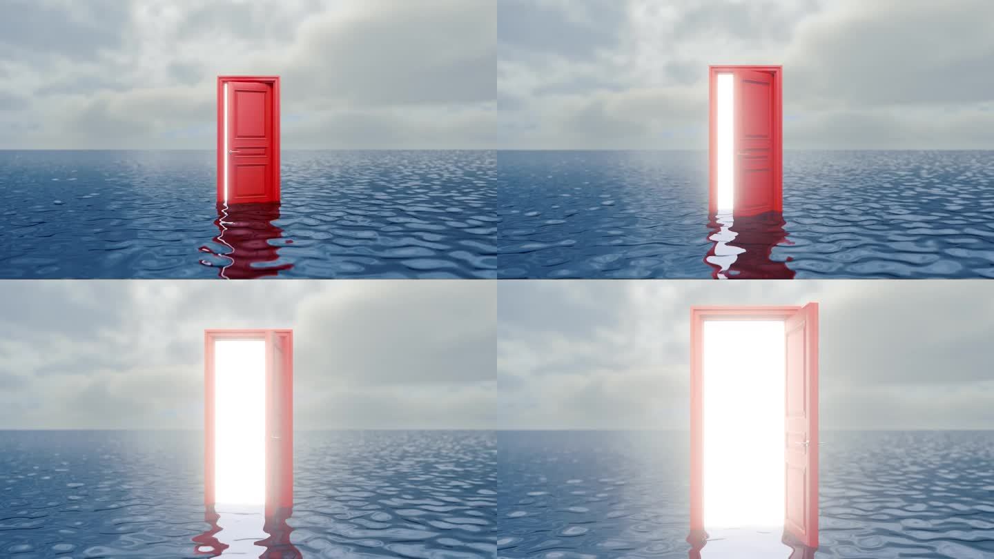 海中央的红门